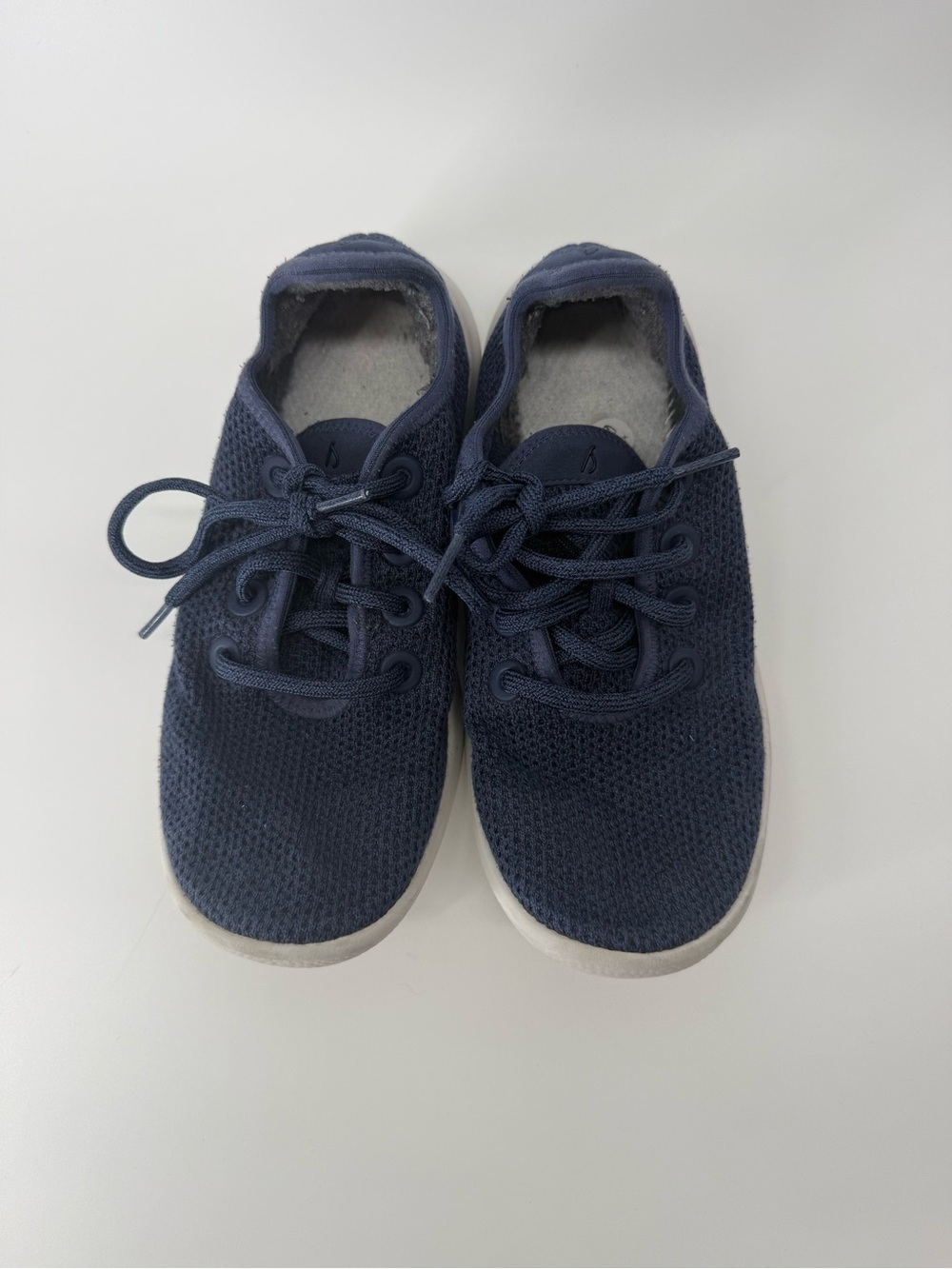 Allbirds Tree Runner Navy Knit Lace-Up Sneakers